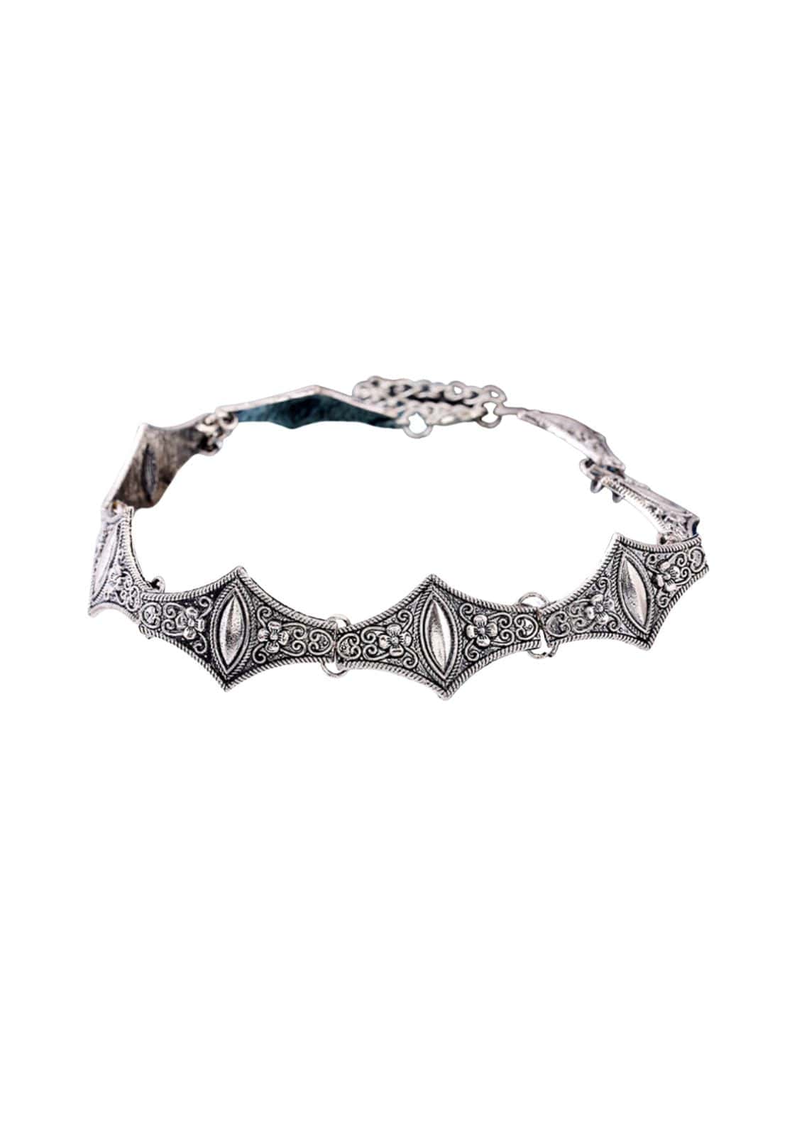 Neo gothic silver filigranarmband mit markasitsteinen und filigranen details in gotischem silberdesign